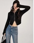 eptison外套女2023秋季设计辣妹风美式双头拉链短