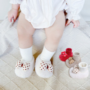 冬季婴幼儿鞋袜0一6月婴儿，鞋子女秋冬新生袜鞋宝宝软底棉鞋步前鞋