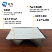 国标全钢防静电PVC地板高架空地板陶瓷面机房静电地板600600