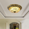 卡信之光 欧式全铜圆形卧室吸顶灯 走廊阳台奢华法式美式水晶灯具