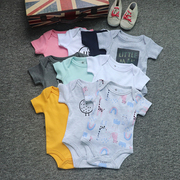 包屁衣婴儿夏季宝宝三角，哈衣纯棉短袖夏装连体衣，新生儿0-2岁爬服
