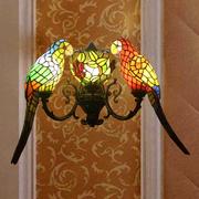 美式乡村鹦鹉壁灯入户花园灯，地中海田园酒吧会所，咖啡厅阳台鹦鹉灯