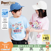 pawinpaw夏款男女童，短袖凉感儿童印花洋气，t恤