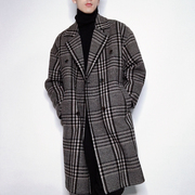 双面羊绒大衣男中长款羊毛廓形高级感英伦风设计感西装韩国东大门