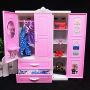 儿童家具收纳盒儿童公主玩具套装洋娃娃双门衣柜玩具收纳柜
