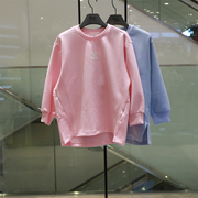 MLB 女童长款不规则长袖卫衣裙式纯色韩国24春季潮牌T恤上衣