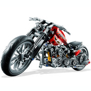 哈雷摩托车模型拼装积木，成年男孩子汽车成人高难度玩具
