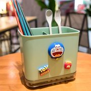 卡通筷子筒餐具小勺收纳盒厨房多功能家用筷子篓沥水架轻奢可爱