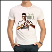 加雷斯 贝尔T恤 白色短袖 大圣贝尔 T恤 男女 Gareth Bale tshirt