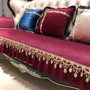 欧式沙发垫雪尼尔纯色四季通用防滑简约现代布艺客厅贵妃坐垫