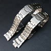 适配卡西欧手表钢带，ef-521554实心不锈钢表带，男表链钢带配件