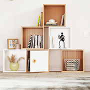 实木书架现代简约客厅展示架北欧自由组合置物架床头柜书架书柜