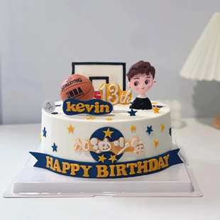 加油少年篮球小子蛋糕装饰摆件软陶篮球男孩篮球队篮球鞋篮筐插件