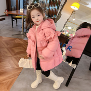 女童棉衣宝宝冬季衣服2023儿童外套冬装棉袄加厚女孩羽绒棉服