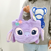 迪士尼正版紫色安琪单肩包手提购物袋大容量史迪奇女友包生日礼物