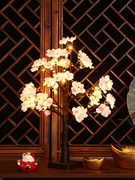 春节新年装饰品摆件桃花树灯笼，发光装饰树兔年桌面，前台节日布置