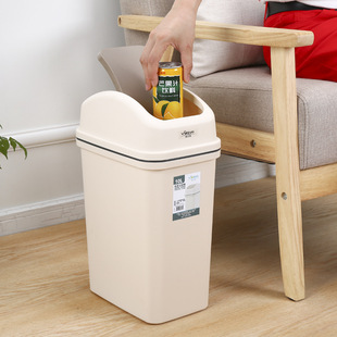 加厚垃圾桶家用大容量创意厨房摇盖式垃圾桶欧式卫生间垃圾桶密封