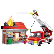 儿童拼装消防车积木儿童益智拼插小颗粒消防玩具积木模型小学生