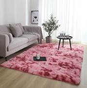 跨境家用扎染地毯卧室长毛地毯，现代简约地毯，地垫现代北欧l23