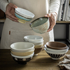 和风感日式米饭碗大合集家用陶瓷粥碗复古吃饭小碗甜品碗微瑕