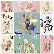 儿童摄影背景布百天宝宝产品拍摄韩式卡通迷你婴儿影楼摄影背景布