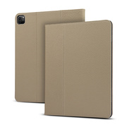 适用苹果iPad Pro 12.9寸(2021)保护壳荔枝纹真皮防摔支撑平板电脑保护套时尚个性简约商务牛皮皮套