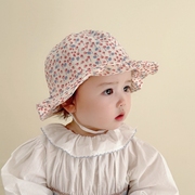 婴儿帽子春秋薄款婴幼儿童帽子女宝宝夏季防晒遮阳公主女童渔夫帽