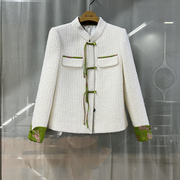 梵VB234175商场专卖2023秋时尚丽人女装新中式小香风羊毛呢短外套