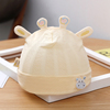 宝宝可爱帽子夏季薄款胎帽透气3-6-12个月婴儿帽子洋气新生儿凉帽