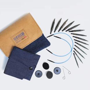 knitprodenim桦木牛仔蓝可拆卸套装，毛衣针袖子针进口环形针