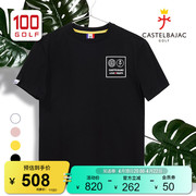 Castelbajac（C牌）高尔夫男装夏季时尚圆领T恤运动时尚短袖T恤