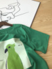 贸易公司订单~油画鹦鹉显白高级绿色100%长绒棉圆领短袖t恤女