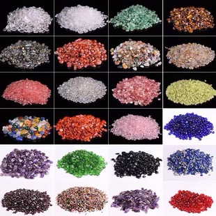 天然水晶消磁石5-7mm水晶碎石白黄粉(白黄粉)紫水晶玛瑙碎石小颗粒造景石