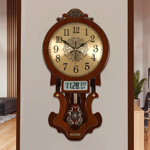 凯恩斯整点报时挂钟客厅时尚创意时钟挂表中式石英钟表家用打