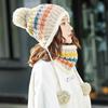秋冬款帽儿童毛线帽厚实通用彩色多色孕妇绒面maozi