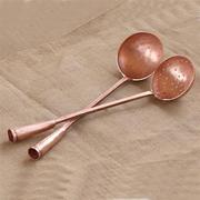云南铜勺子纯紫铜纯手工，餐具大小汤勺漏勺，套装加厚火锅勺铜器汤