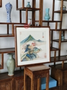 董其昌字画斗方山水画带框中式客厅玄关装饰画办公室书房过道挂画