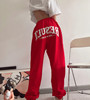 爵士风格女装红色长裤嘻哈，跳街舞的裤子，jazz舞蹈休闲hiphop束脚裤