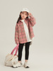 女童洋气粉色格子衬衫2024春装儿童韩版长袖衬衣宝宝春季外套