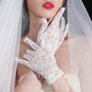 新娘结婚婚纱手套白色短款珍珠手套礼服旗袍手套影楼拍照结婚配饰