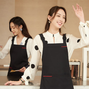 女美甲咖啡厅围裙定制logo印字可爱日系时尚女家用厨房男工作服潮