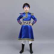 高档蒙古舞蹈儿男女童演出服，少数民族服装男童，蒙族服装裙袍藏