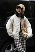 正反两穿立领棉衣女冬季韩版宽松显瘦百搭休闲保暖外套0.73