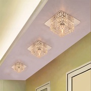 LED正方形水晶射灯家用嵌入式天花灯 客厅走廊玄关明装筒灯入户