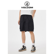 volcom钻石户外品牌运动机能中裤夏季薄款轻薄五分，多口袋休闲短裤