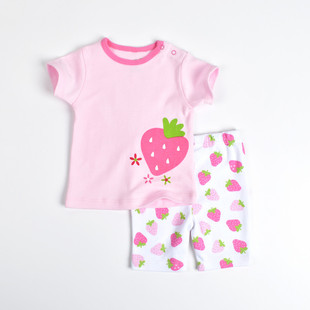 女宝宝夏装套装婴儿衣服纯棉，短袖两件套女童小童，夏季薄款1-3岁半2