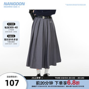 nangoon刺绣百褶裙长裙，短半身裙百搭小个子初秋设计感裙子气质