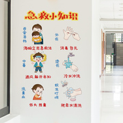 幼儿园环创主题墙急救小知识，标语环境布置教室墙面装饰贴纸墙贴画