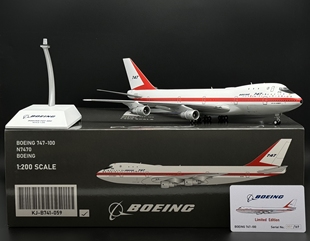jc波音b747-100首架747原厂签名涂装1200合金飞机模型n7470