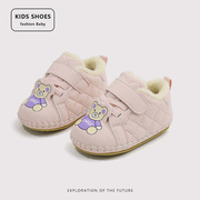 冬季婴儿学步棉鞋男女宝宝鞋婴童0-1岁软底防滑婴儿鞋子学步防掉